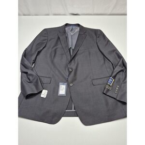 S Cohen Suit Jacket Mens 50L Gray Wool 2 Button Shaw 2nd Skin Super 120s Stretch